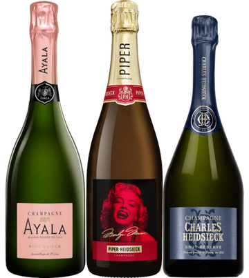 【10月限定大特価】パイパー・エドシック マリリン・モンローモデル含むシャンパーニュ3本セット